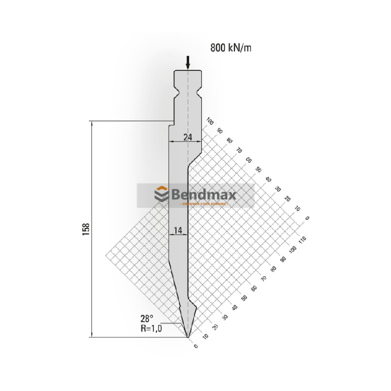 press brake tool- Trumpf narrow acute punch